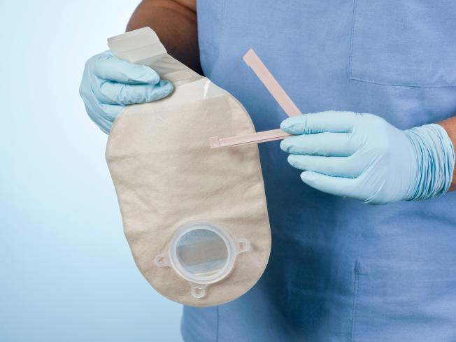 Ostomy film ostomy bag