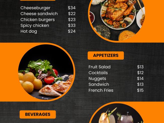 P & P, P & A Print Finishing American Menu